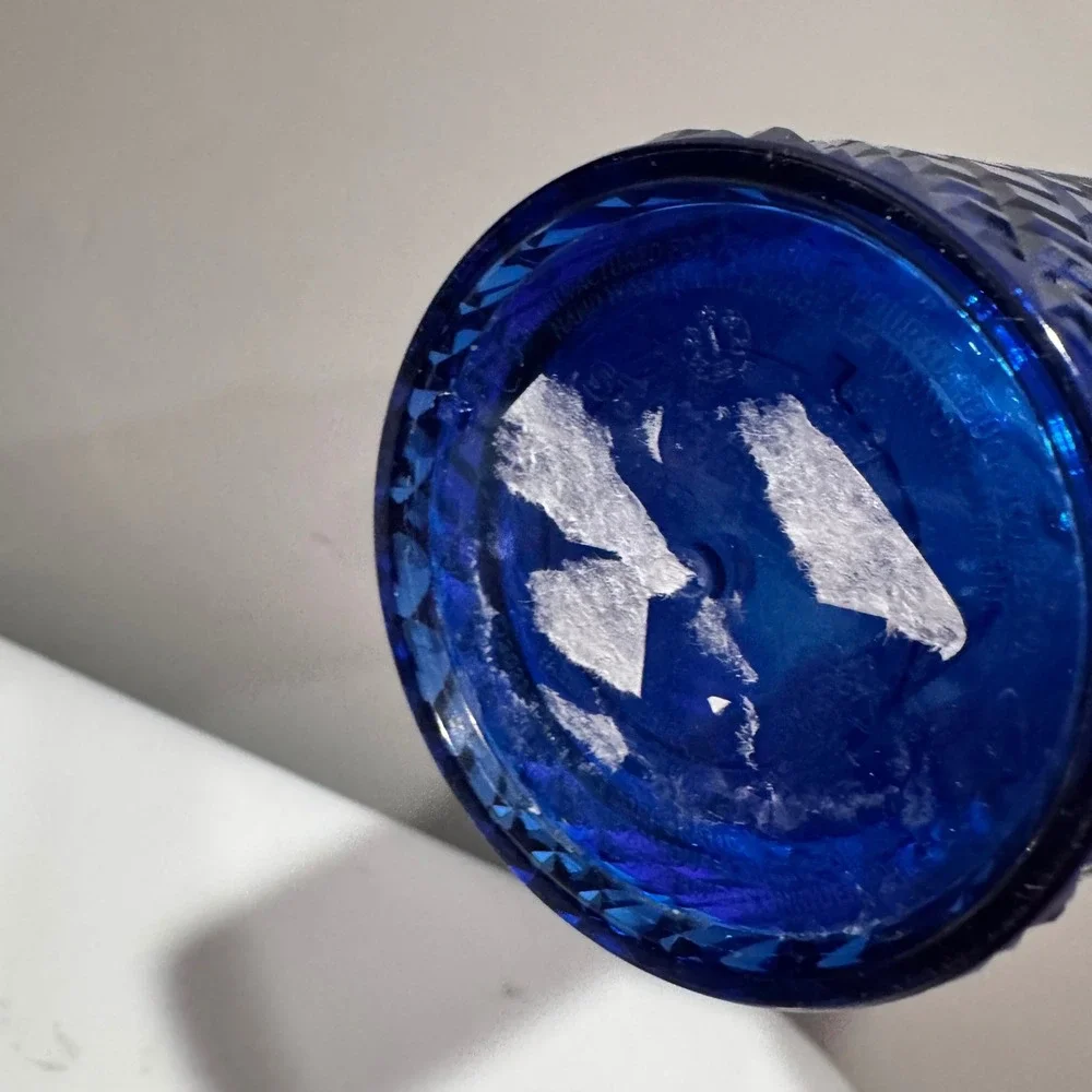 Starbucks Studded Tumbler Venti 24oz Royal Blue Excellent Iridescent Grid Cup